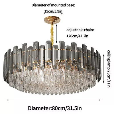 5 Tiers/3 Tiers Luxury Large Crystal Chandelier Ceiling Lights Sparkling Lamp • $419.91