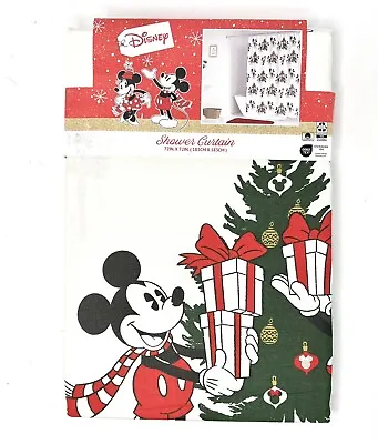 Disney Mickey Minnie Mouse Christmas Shower Curtain - 72  X 72  • $29.99