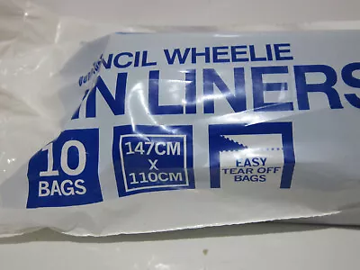 Glitz 240l Wheelie Bin Liners. Pk10 Bags. Tear Off Roll. • $15.75