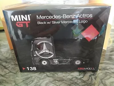 MINI GT 138 Mercedes-Benz Actros Silver W/Black Mercedes Logo RHD MINIGT • $99.99