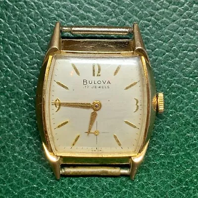 $69 • Buy Vintage 1959 Bulova 11AF 17 Jewels 10K Rolled Gold Plate Art Deco Watch PARTS