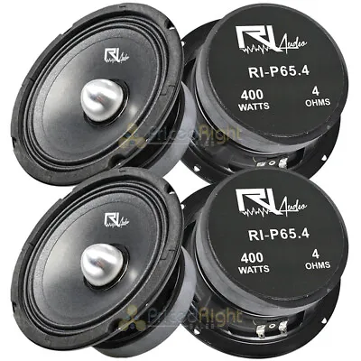 (4) RI Audio 6.5  Midrange Bullet Speaker 400W Peak Power 200W RMS 4 Ohm • $85.95