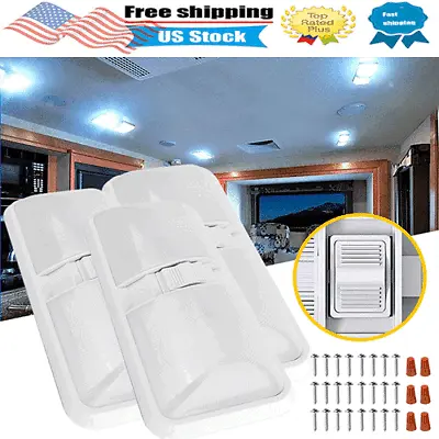 3x Leisure LED RV Interior LED Ceiling Light Boat Camper Trailer Double Dome 12V • $33.99