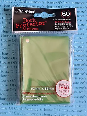 Ultra Pro Sleeves - Solid Green - SMALL (60) Deck Protectors (82682) 'Old Style • £4.30
