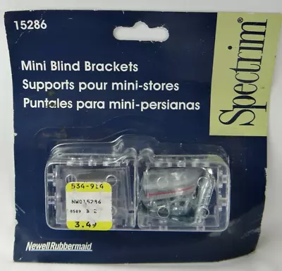 Spectrim Mini Blind Brackets 15286 Fits Most Vinyl Inside/Outside Mount NOS • $4