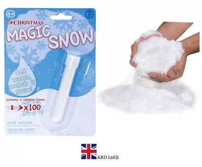 INSTANT MAGIC SNOW Craft Decoration Artificial Fake Powder Just Add Water UK • £3.10