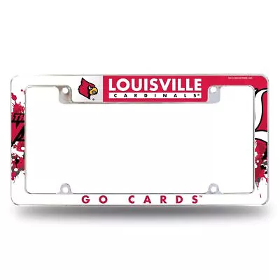 Louisville Cardinals NCAA Chrome Metal License Plate Frame W/ Full Frame Design • $21.97