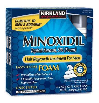 Kirkland Signature Minoxidil 5% Foam Hair Loss Regrowth Treatment • $42.99