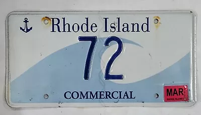 RHODE ISLAND Wave Commercial License Plate ~ 72 ~🔥FREE SHIPPING🔥 2 DIGIT LOW#! • $0.99