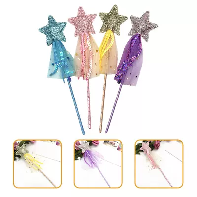 4 Pcs Decorative Fairy Wand Rod Toys For Kids Novelty Child • £10.38