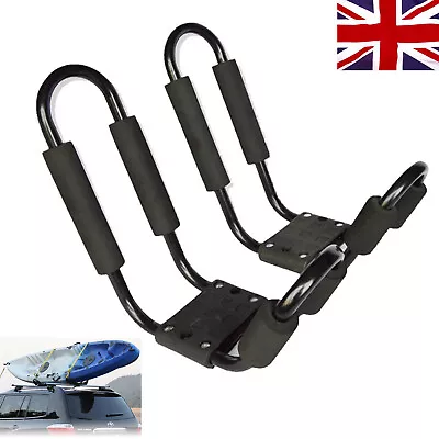 1 Pair Adjustable Kayak / Canoe Carrier For Car Roof Racks J Bars And Straps A • £22.59