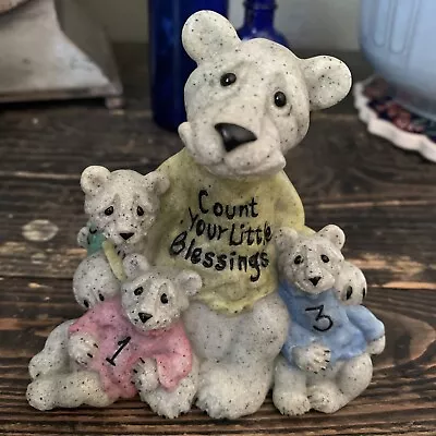 QUARRY CRITTERS ‘Count Your  Blessings ’ 2005 SECOND NATURE DESIGN Bear Figurine • $52.99