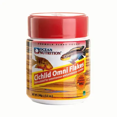 Ocean Nutrition Cichlid Omni Flake 34g Quality Tropical Fish Food • £7.49