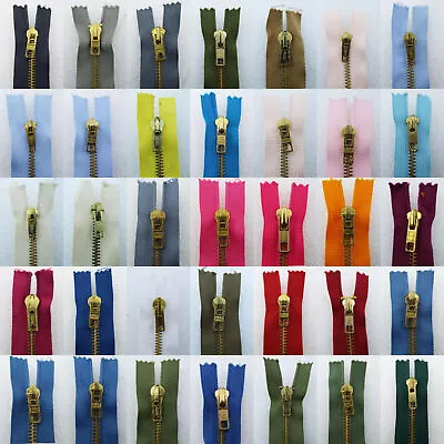 £3.50 • Buy 41 STYLE Metal Zip 4 5 6 7 8 Inch Denim Trouser Heavy Duty Brass Closed End 470
