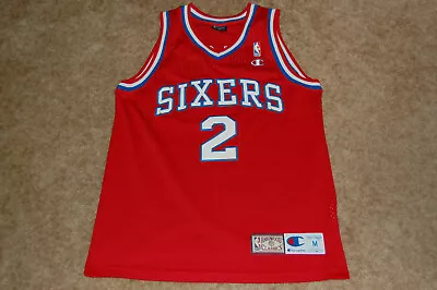 Vintage Philadelphia 76ers Moses Malone Champion HWC Jersey Size M New W/out Tag • $119.99