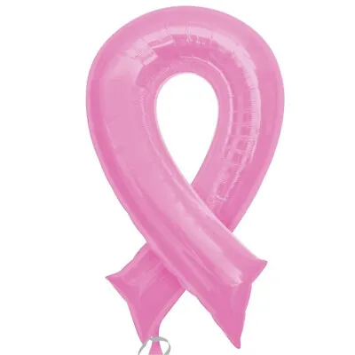 Pink Ribbon Cancer Shape Helium Charity Foil Balloon Fundraiser Decoration  • £6.13