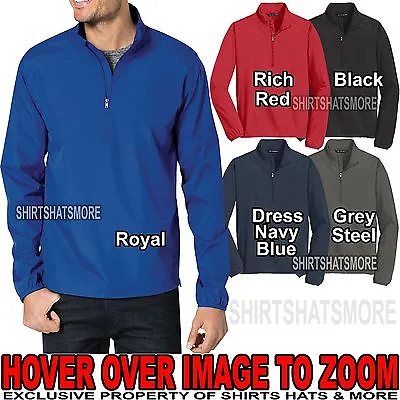 Mens 1/2 Zip Wind Shirt Pullover Jacket Golf Water Resist XS-XL 2XL 3XL 4XL • $21.99