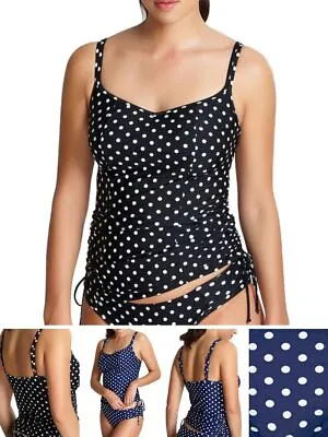 Panache Anya Spot Tankini Top Balconette Adjustable Side Tankini Polka Swimwear • £23