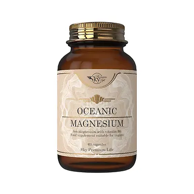 Sky Premium Life Oceanic Magnesium With Vitamin B6 – 60 Vegan Capsules • £9.99