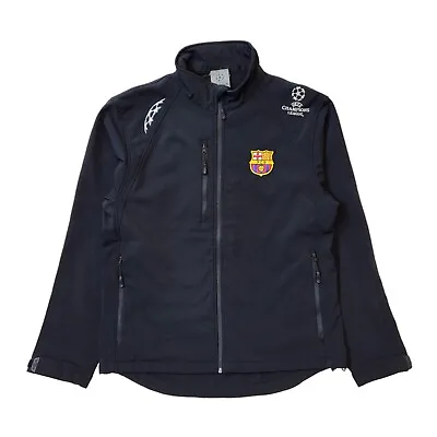 UEFA Barcelona Champions League Jacket Black Full Zip Uk Men's Size Medium G574 • $49.79