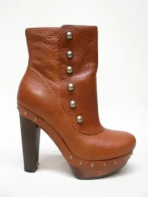 Nib Ugg Australia Cosima Chestnut Brown Leather Platform Heel Boots  Sz 6 Womens • $194.99
