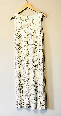 Blue Illusion Women’s White Floral Maxi Dress Size S Sleeveless Shift Casual • $39.95