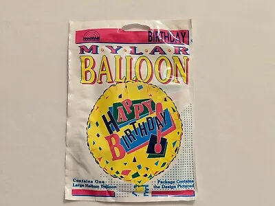 Large Mylar Balloon  Happy Birthday!  Retro 80's Neon Vintage • $8.99