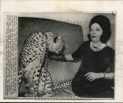 1963 Press Photo Pola Negri Together With The Cheetah At London Press Conference • $12.99