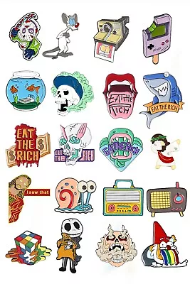 Cartoon Comic Book Radio And Movie Character Enamel Pins Lapel - Choice Of Pin • $7.94