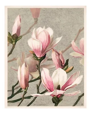 12287.Decoration POSTER.Room Interior Wall Art Decor.Pink Flowers Plant Painting • $37