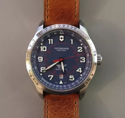 £108 • Buy Victorinox Swiss Army Airboss Automatic Pilots Watch Blue Dial 42mm (241887).