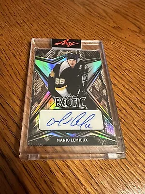 MARIO LEMIEUX Signed SNAKE 2022 Leaf Exotic #10/10 Rare!! Pittsburgh Penguins • $190