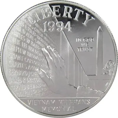 Vietnam Veterans Commemorative 1994 P 90% Silver Dollar Proof $1 Coin • $67.99