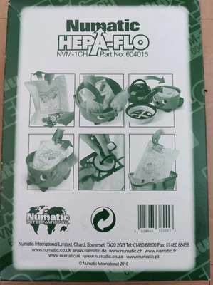 £6.99 • Buy Nvm-1ch Pet200-11 Numatic Hepa-flo Vacuum Hoover Bags Henry X 10    Num604015