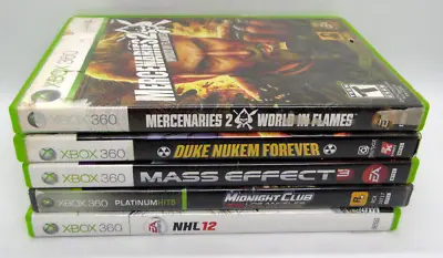 Xbox 360 Game Bundle Mass Effect 3 Duke Nukem Mercenaries 2 NHL 12 MC L.A. • $30.44