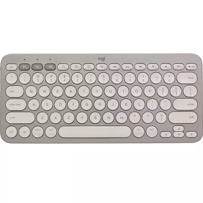 NEW Logitech K380 Bluetooth Multi-Device Keyboard Sand Grey Compact • $86.95