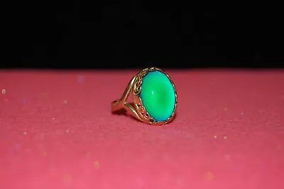 Flower Garden Surround Mood Ring 14k Gold Plated Adjustable 18x13mm #A3B5 • $16