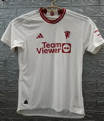 New Adidas Alejandro Garnacho Manchester United 23/24 Jersey White Size Large • $99.99