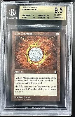 BGS 9.5 (9 9.5 9.5 9.5 Pop 1:113) Mox Diamond Stronghold Mtg Reserved List • $2499.99