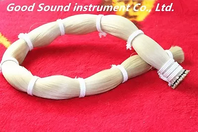 5 Hank AAA Violin Viola Cello Mongolia Natural White Bow Hair Horse Tail 80-85cm • $6.99