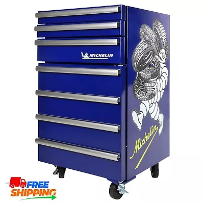 Michelin Tool Chest Fridge 1.8 Cu Ft (50L) Rolling Fridge W/ Tool Storage Blue • $692.98