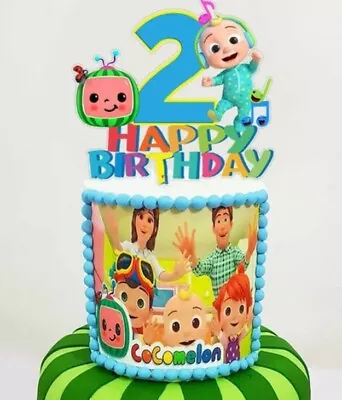 1pc Acrylic Cocomelon Cake Topper Second Birthday Cake Topper Cocomelon 2nd Bday • $14.95