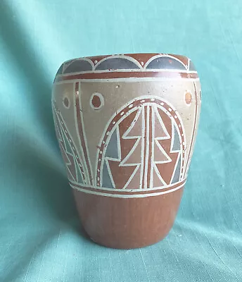 Vintage Santa Clara Pueblo Indian Pottery Flora Naranjo Old Indian Pottery Vase • $75