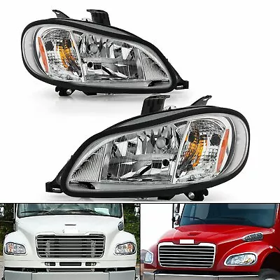 Pair Headlights Headlamps Left & Right Set For 02-13 Freightliner M-2 M2 2004-19 • $138.56