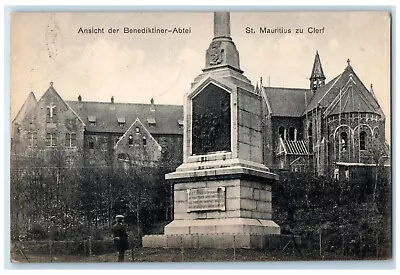 1910 View Of The Benedictine Abbey Of St. Mauritius To Clerf Luxembourg Postcard • £28.91