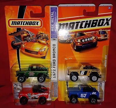 Matchbox '72 Ford Bronco Diecast Models Lot Of 4 Color Variations • $19.99