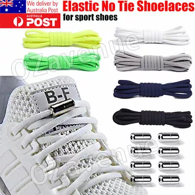 Flat No Tie Shoe Laces Lock Elastic Shoelaces Lazy Laces Sneakers Kids Adults • $4.59