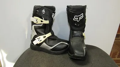 #cw Fox Racing Kids Comp 5k Motocross Boots Size K13 Excellent No Wear 13  EU31 • $85.99