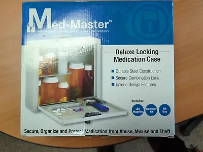 Med-Master Deluxe Steel Medication Case - Locking Cabinet Security  • $18.99