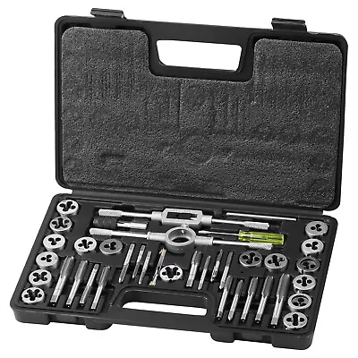 VEVOR Tap And Die Set 40Pcs Metric Size M3 To M12 Bearing Steel Threading Tool • $28.99